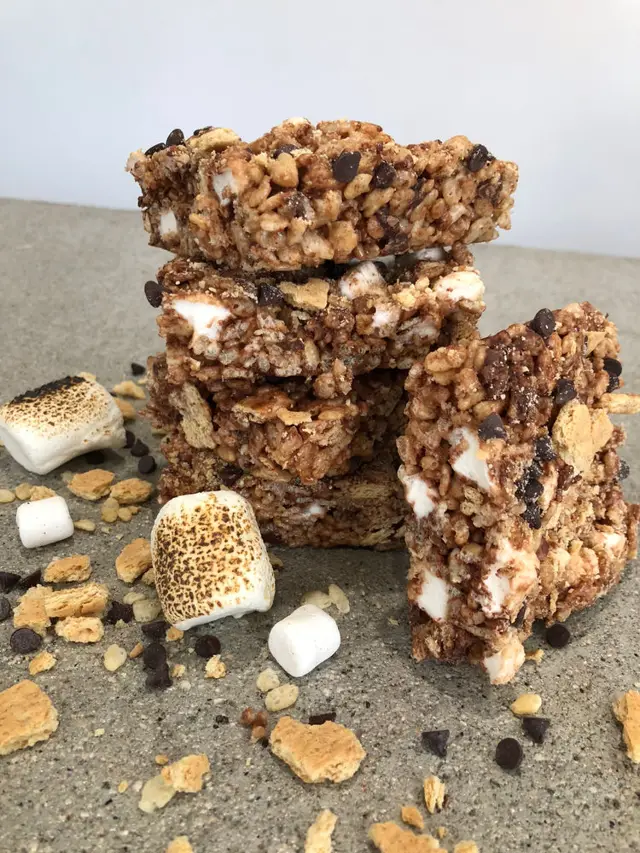 Stack of rice krispy treats