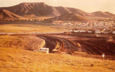 Graded hillside in Newbury Park, late 1970s