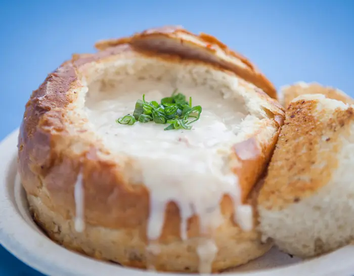 Homemade clam chowder