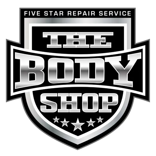 The Body Shop five star repair service badge logo