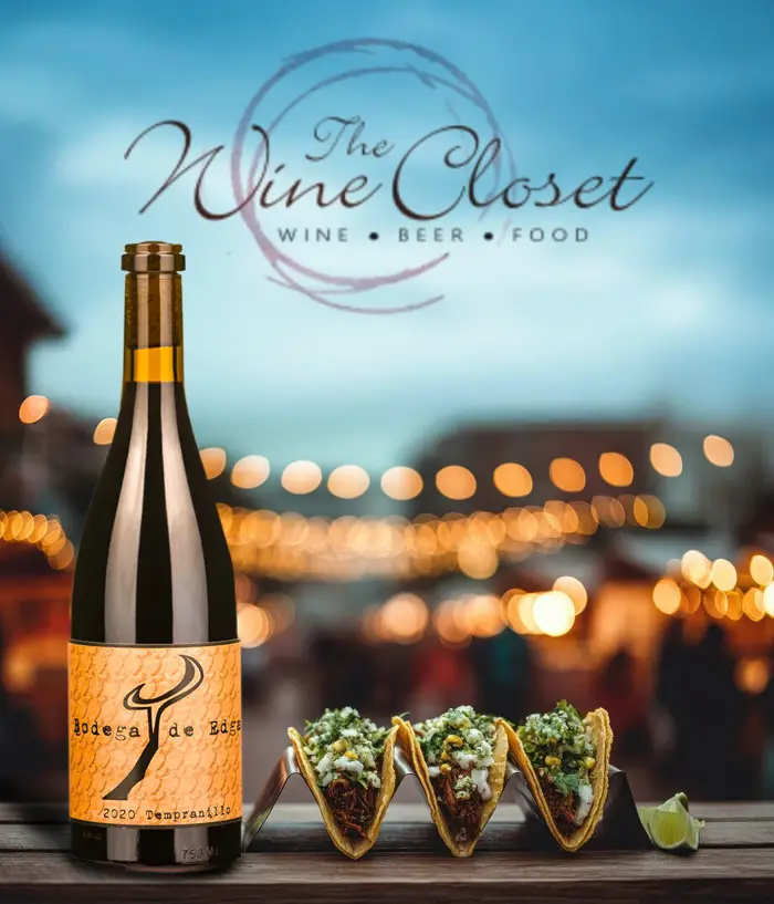 Tacos & Tempranillo event graphic